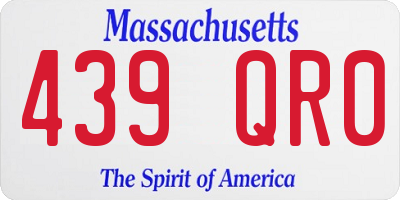 MA license plate 439QR0
