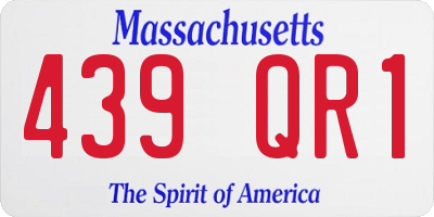 MA license plate 439QR1