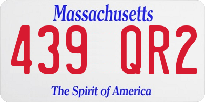 MA license plate 439QR2