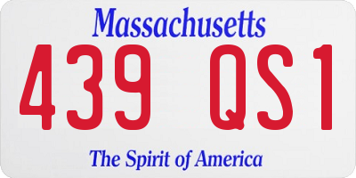 MA license plate 439QS1