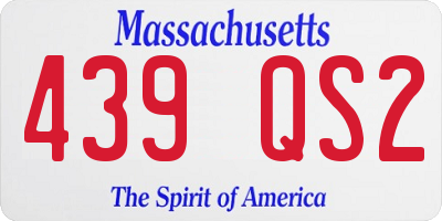 MA license plate 439QS2