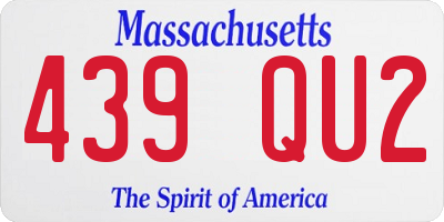 MA license plate 439QU2