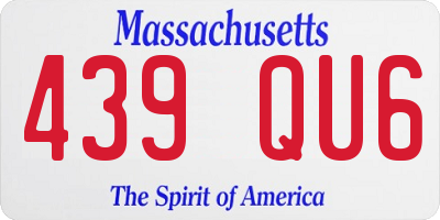 MA license plate 439QU6