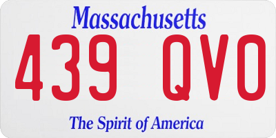 MA license plate 439QV0