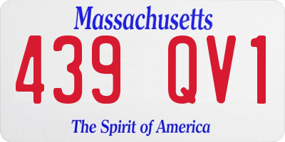 MA license plate 439QV1