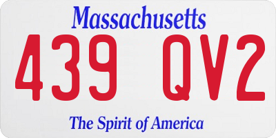 MA license plate 439QV2