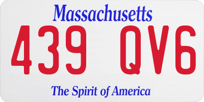 MA license plate 439QV6