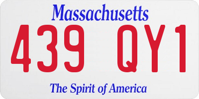 MA license plate 439QY1