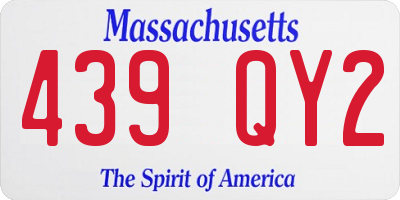 MA license plate 439QY2