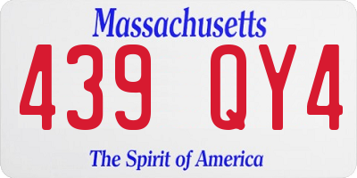 MA license plate 439QY4