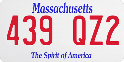 MA license plate 439QZ2