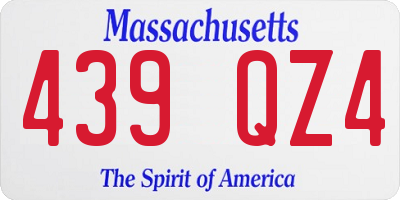 MA license plate 439QZ4