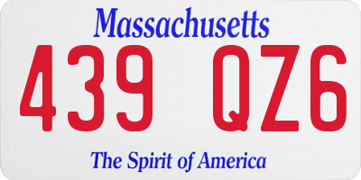 MA license plate 439QZ6