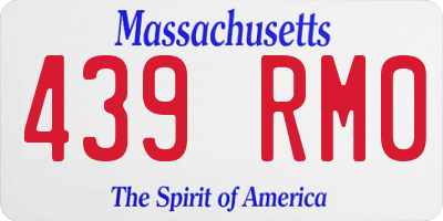 MA license plate 439RM0