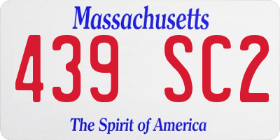 MA license plate 439SC2