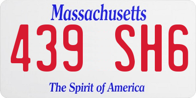 MA license plate 439SH6