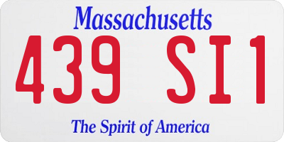 MA license plate 439SI1
