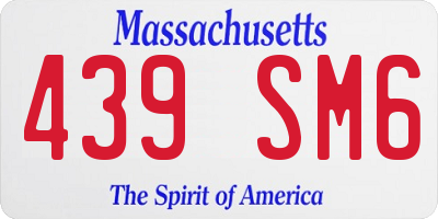 MA license plate 439SM6