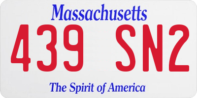 MA license plate 439SN2