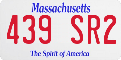 MA license plate 439SR2