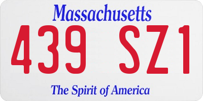 MA license plate 439SZ1