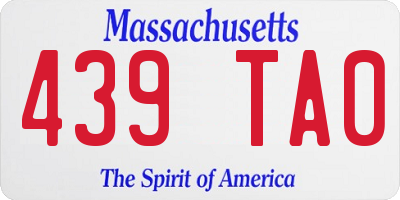 MA license plate 439TA0