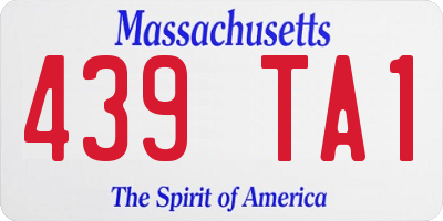 MA license plate 439TA1