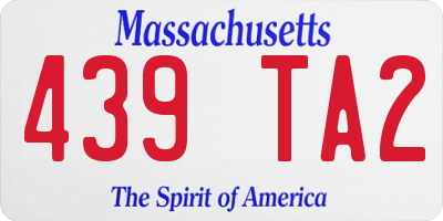 MA license plate 439TA2