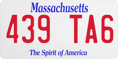 MA license plate 439TA6