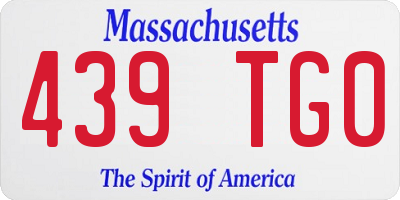 MA license plate 439TG0