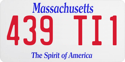 MA license plate 439TI1