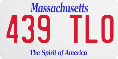 MA license plate 439TL0