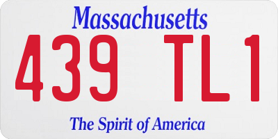 MA license plate 439TL1