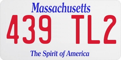 MA license plate 439TL2