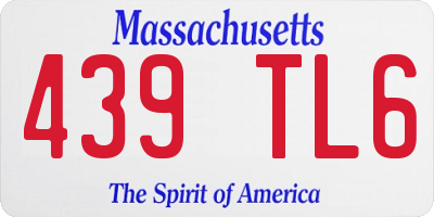 MA license plate 439TL6