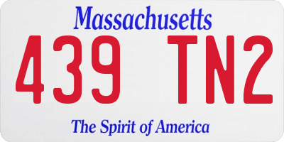 MA license plate 439TN2