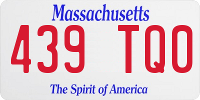 MA license plate 439TQ0