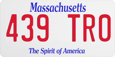 MA license plate 439TR0