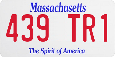 MA license plate 439TR1