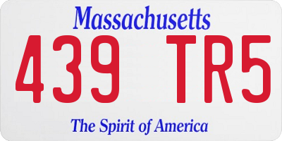 MA license plate 439TR5
