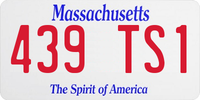 MA license plate 439TS1