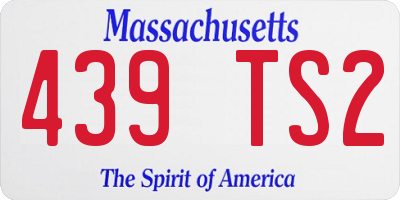 MA license plate 439TS2