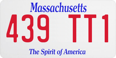 MA license plate 439TT1