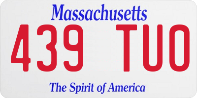 MA license plate 439TU0