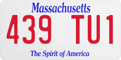 MA license plate 439TU1
