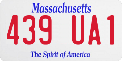 MA license plate 439UA1