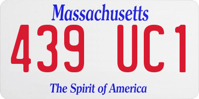 MA license plate 439UC1