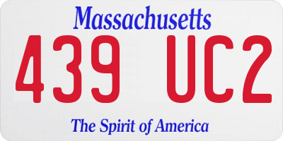 MA license plate 439UC2