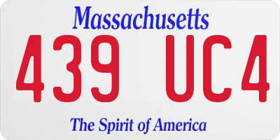 MA license plate 439UC4