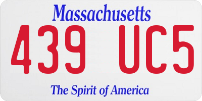 MA license plate 439UC5